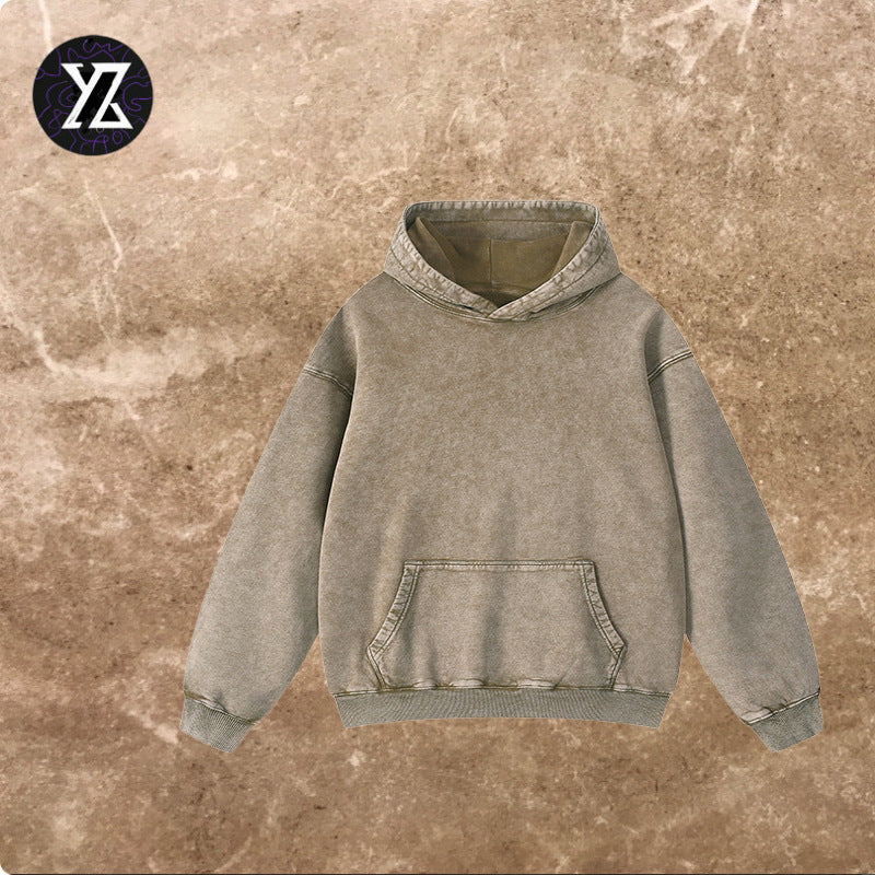 Retro Washed Cotton Heavyweight Hoodie