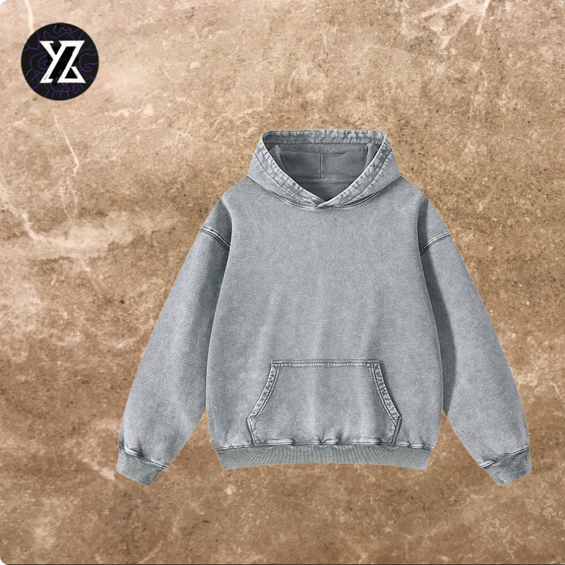 Retro Washed Cotton Heavyweight Hoodie