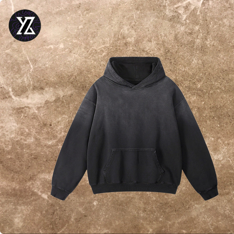 Retro Washed Cotton Heavyweight Hoodie
