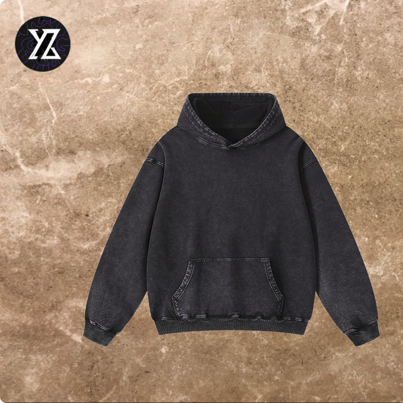 Retro Washed Cotton Heavyweight Hoodie